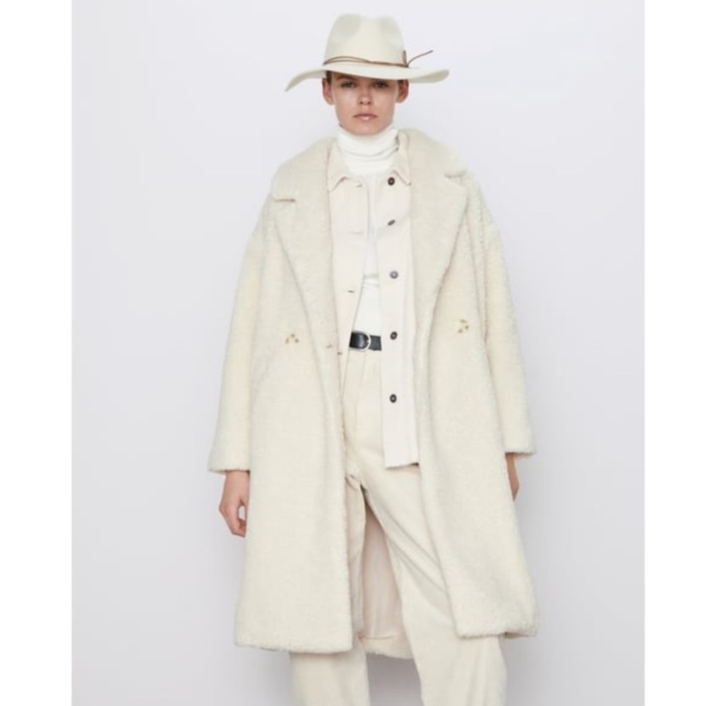 Zara sherpa teddy coat
